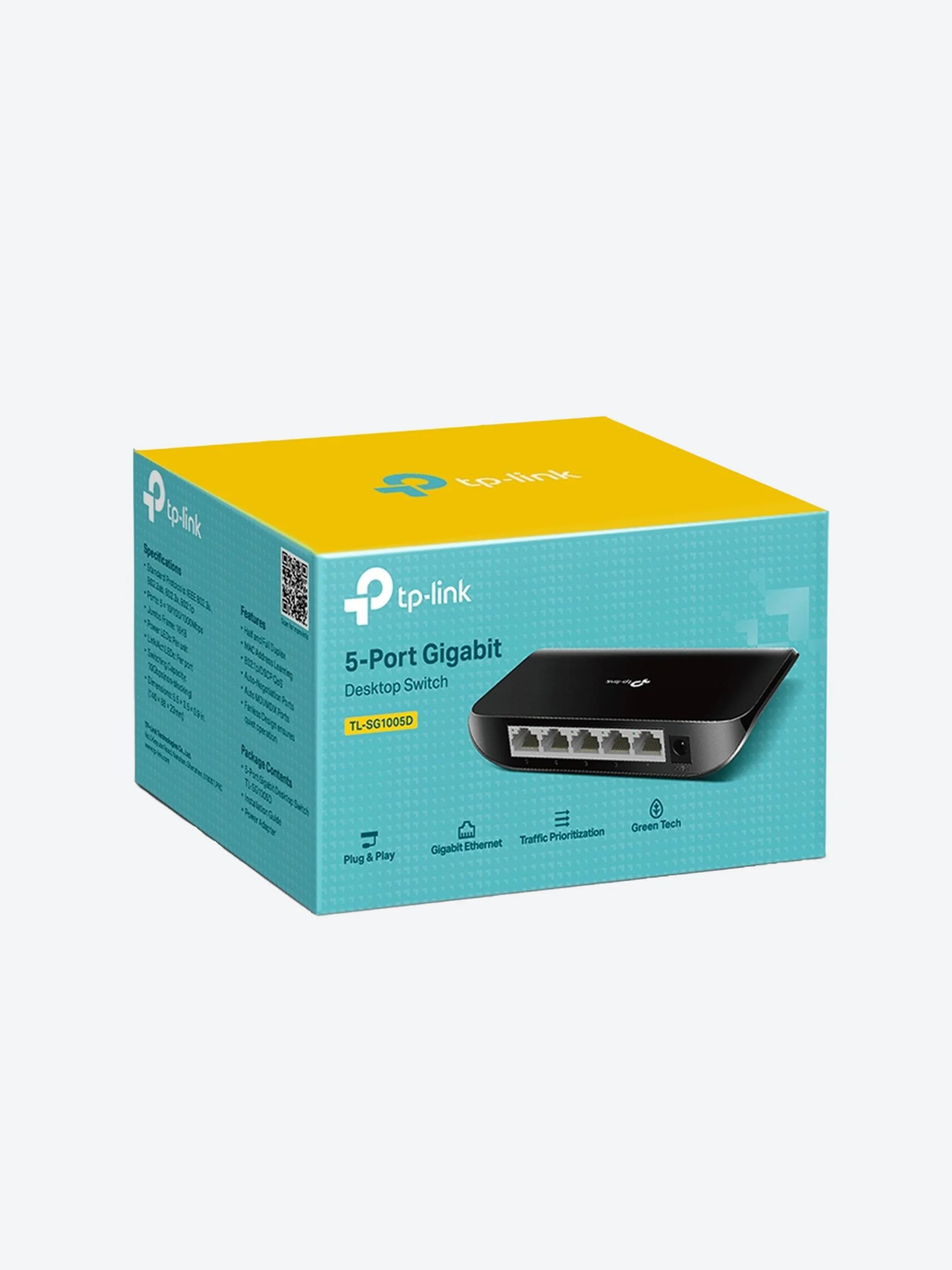 TP-Link TL-SG1005D 5-портовый гигабитный настольный коммутатор, пластиковый корпус