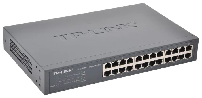 TP-Link TL-SG1024D 24-портовый гигабитный коммутатор, стальной корпус высотой 1U, монтируется в 13-дюймовую стойку