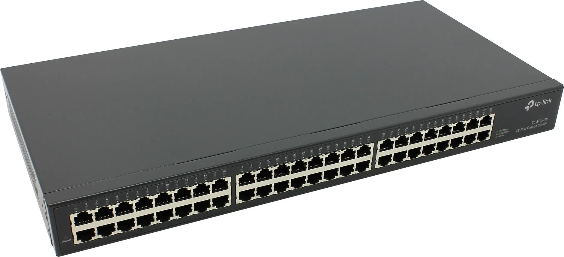 TP-Link TL-SG1048 48-портовый гигабитный коммутатор, 48 гигабитных портов RJ45, стальной корпус высотой 1U