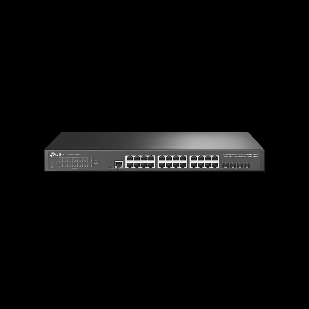 TP-Link TL-SG3428X JetStream 24‑портовый гигабитный управляемый коммутатор уровня 2+ с 4 SFP+ слотами 10GE