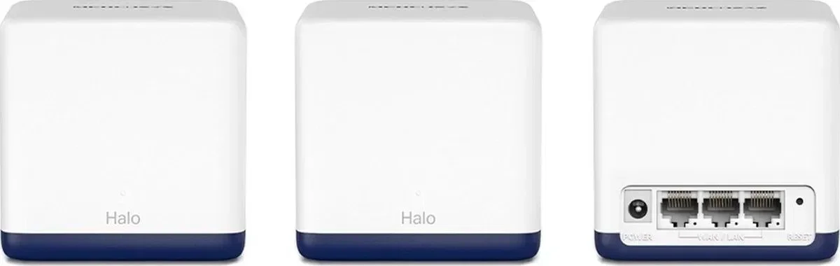 Mercusys Halo H50G(3-pack) Mesh Wi-Fi система AC1900, до 600 Мбит/с на 2,4 ГГц + до 1300 Мбит/с на 5 ГГц, комплект 3 шт