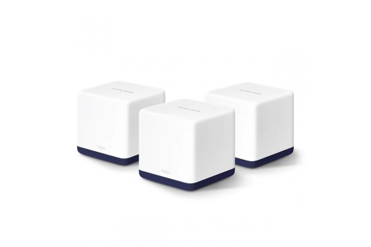 Mercusys Halo H50G(3-pack) Mesh Wi-Fi система AC1900, до 600 Мбит/с на 2,4 ГГц + до 1300 Мбит/с на 5 ГГц, комплект 3 шт