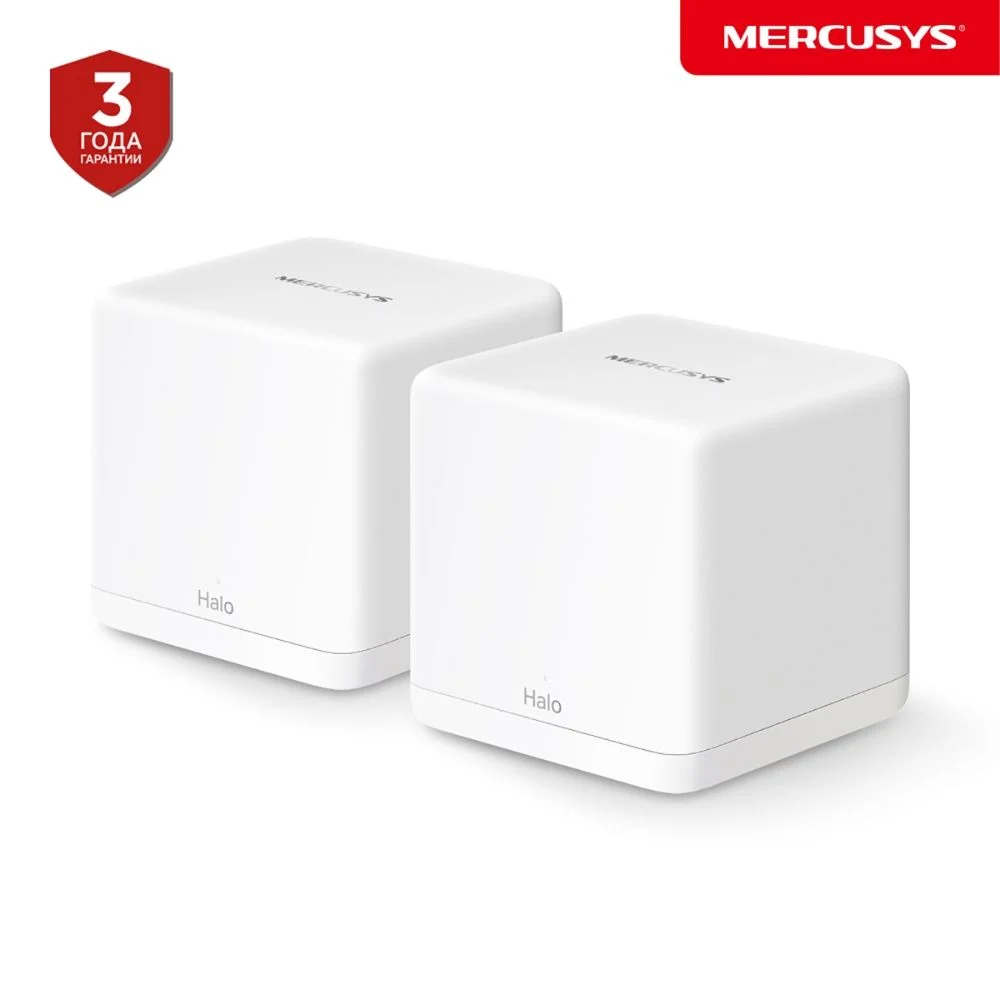 Mercusys Halo H60X(2-pack) Mesh система AX1500 Wi-Fi 6, до 300 Мбит/с на 2,4 ГГц + до 2402 Мбит/с на 5 ГГц, комплект 2