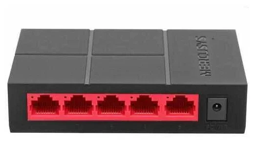 Mercusys MS105 5-портовый настольный коммутатор 10/100 Мбит/с, неуправляемый, пластиковый