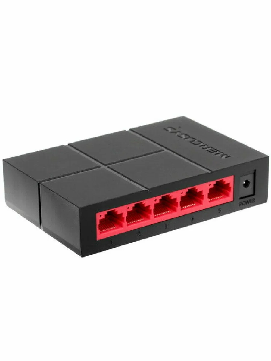 Mercusys MS105GS 5-портовый гигабитный настольный коммутатор, неуправляемый, стальной