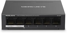 Mercusys MS106LP Настольный коммутатор с 6 портами 10/100 Мбит/с (4 порта PoE+)
