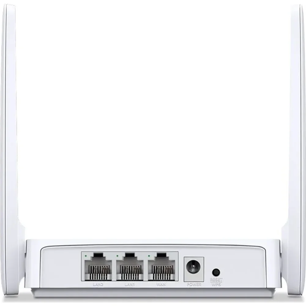 Mercusys MW301R Wi-Fi роутер N300, до 300 Мбит/с на 2,4 ГГц, LAN 2x10/100 Мбит/с, WAN 1x10/100 Мбит/с, 2 антенны