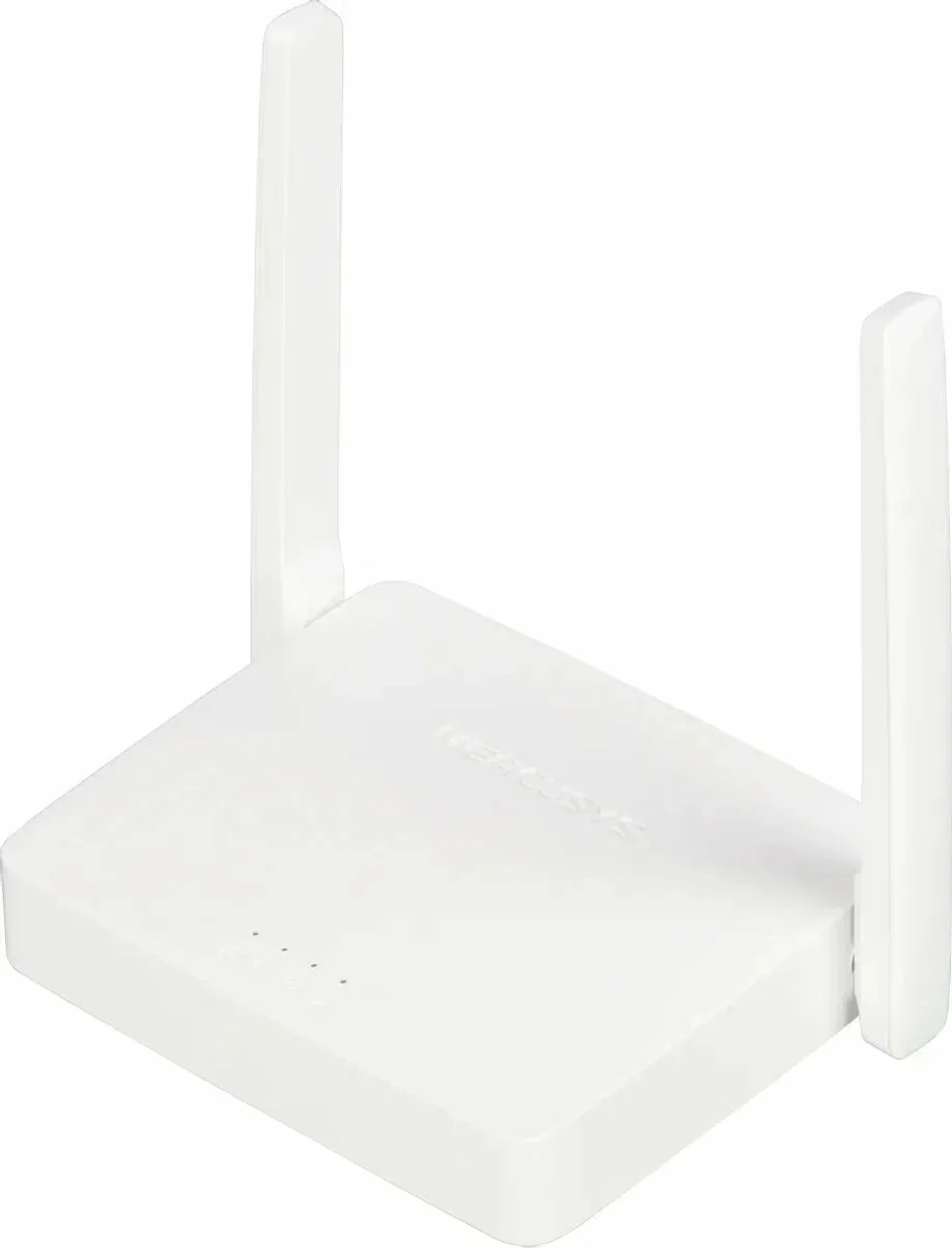 Mercusys MW301R Wi-Fi роутер N300, до 300 Мбит/с на 2,4 ГГц, LAN 2x10/100 Мбит/с, WAN 1x10/100 Мбит/с, 2 антенны