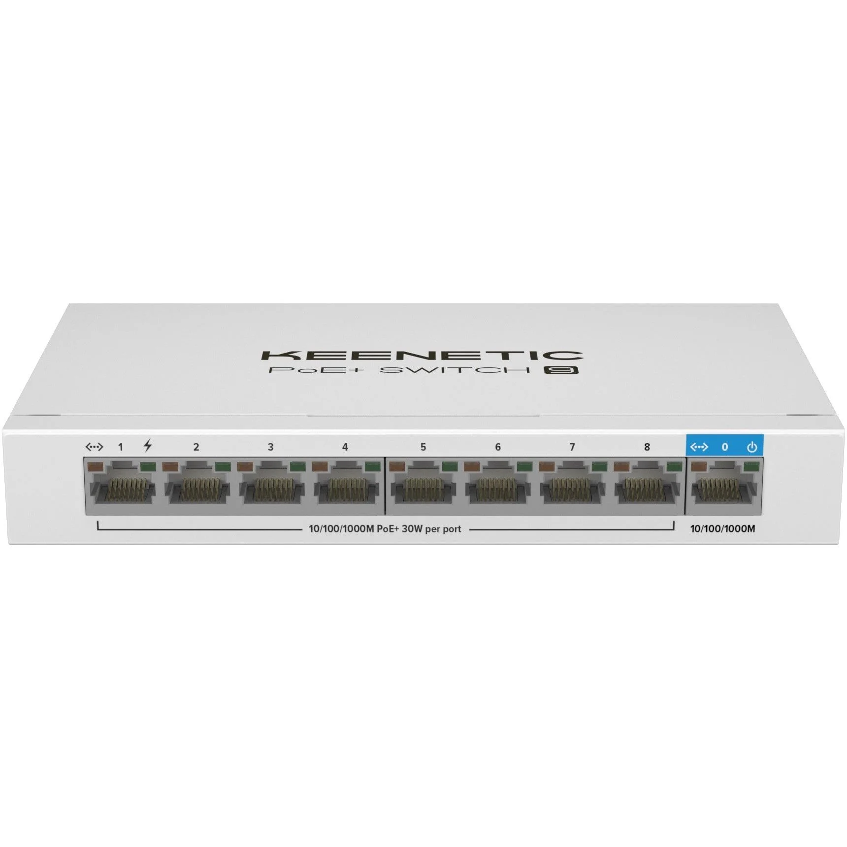 Keenetic PoE+ Switch 9 (KN-4710) 9-портовый гигабитный коммутатор с 8 портами PoE+ и бюджетом мощности 120 Вт