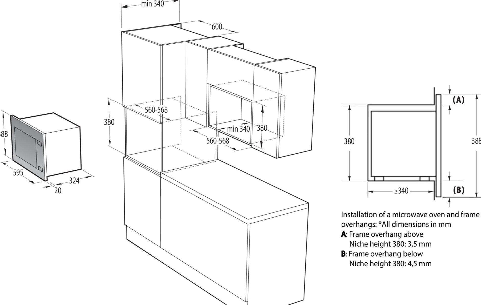 Встраиваемая микроволновая печь СВЧ Gorenje BM251SG2BG