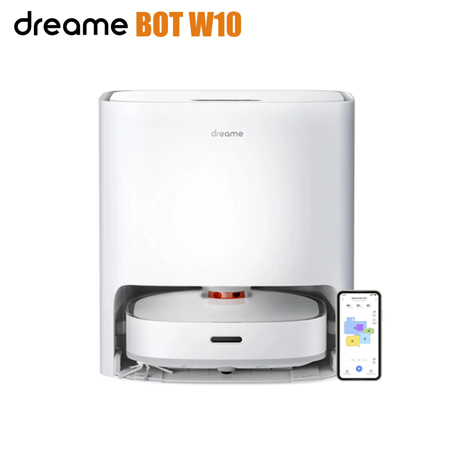 Робот-пылесос Dreame Bot W10 (RLS5C) белый, 6400 мAч Li-Ion, уборка влажная/сухая, пылесборник контейнер 0.45 л