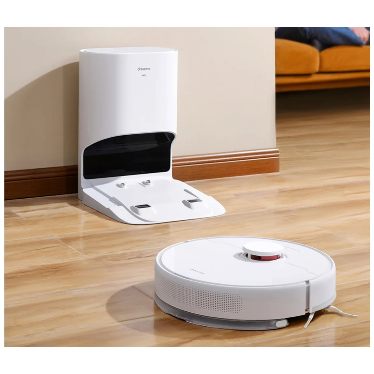 Робот-пылесос Dreame RLS3D Vacuum and Mop D10 Plus белый, 46 Вт, 5200 мА·ч Li-Ion, уборка сухая/влажная, пылесборник контейнер 0.4 л