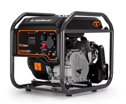 Генератор бензиновый FoxWeld G3600i, инверторный 2.5/3кВт, ручной стартер, медь, бак 8л, 7л/с, 2 л/ч