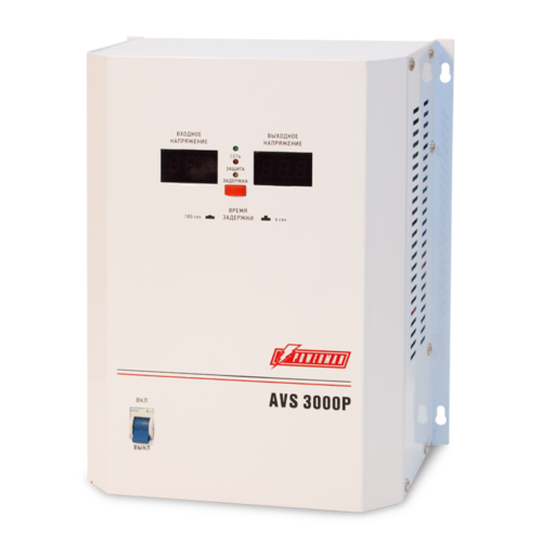 Стабилизатор напряжения POWERMAN AVS 3000 P(релейный, навесной, диапазон: 110-260В, точность ±8%)