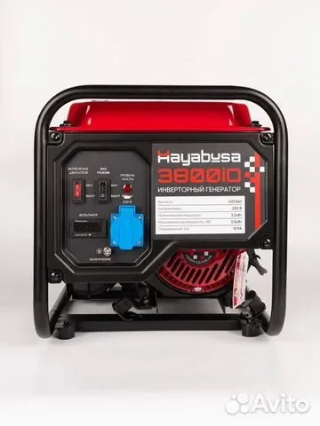 Генератор бензиновый HAYABUSA 4500 IC инверторный (с ручным запуском, 220В, 3.8-4.0 кВт, в кожухе)