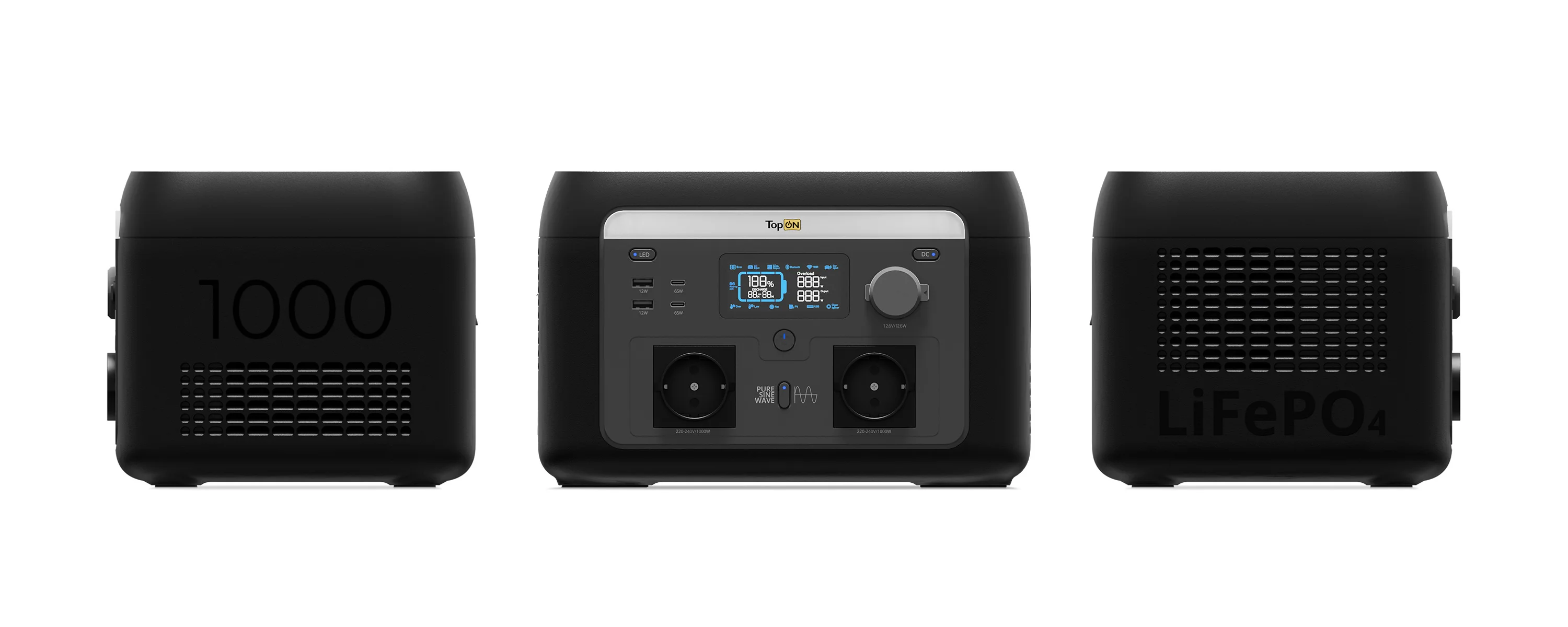 Портативная станция 1000Вт 614,4мАч. LFP, USB A; USB C