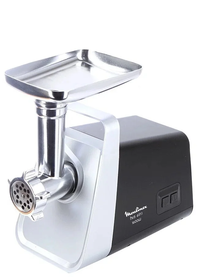 Мясорубка Moulinex HV3 ME306832, черный/серебристый, 1600Вт, 1.9 кг/мин