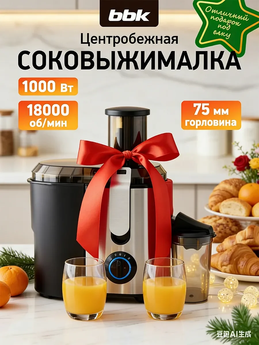 Соковыжималка BBK JC080-H22 черный/металлик
