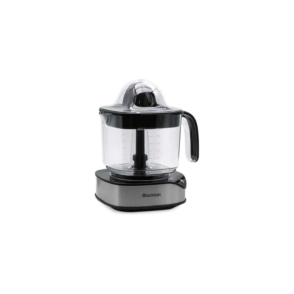Соковыжималка Blackton Bt J1113 Black-Steel, Мощность 40 Вт, Объем кувшина 1.2 л, AC мотор, 2 сменные насадкию, Индикатор уровня сока, Прорезиненные н