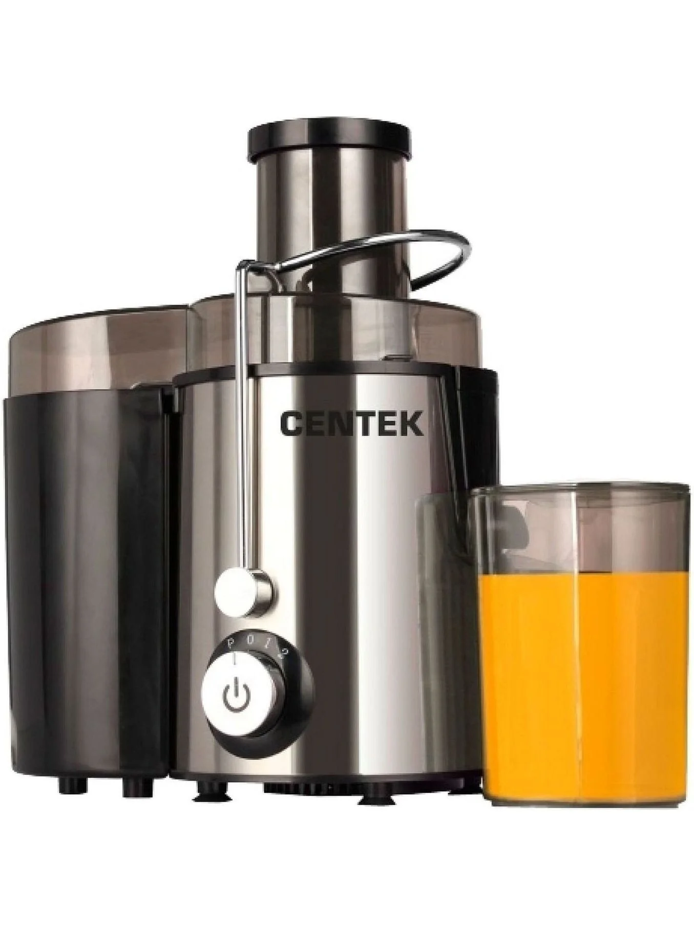 Соковыжималка Centek CT-1209 нержавеющая сталь/черный, 600 Вт