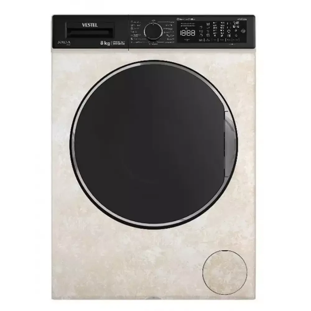 Стиральная машина VESTEL Bojena WMS 8120 T24 бежевый мрамор,8кг,1200об  	59.7 х 84.5 х 52.7