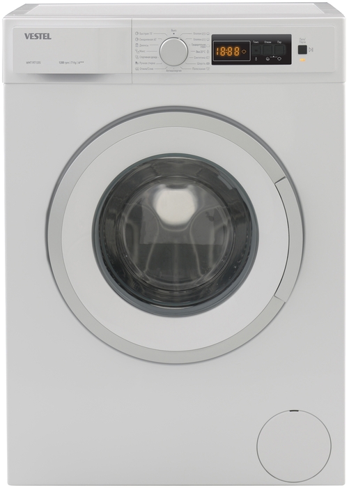Стиральная машина VESTEL WMT1R7120S белый (пар) (7 кг, 1200 об/мин, 59.70х49.70х84.50 см