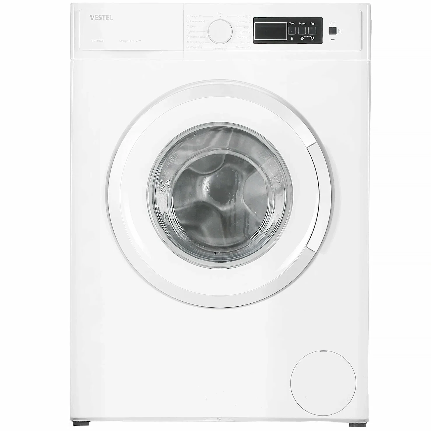Стиральная машина VESTEL WMT1R7120SC бежевый (пар) 7 кг, 1200об/мин 59.70х49.70х84.50 см