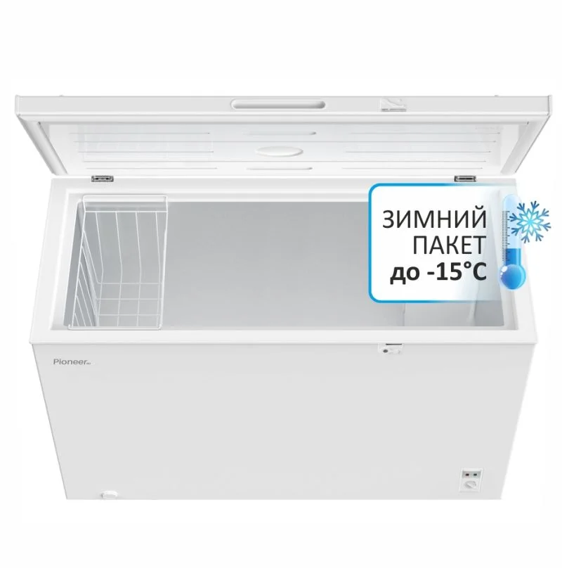 Морозильный ларь Pioneer FR-380, белый, 380л, 127x68,5x84, 80Вт, завод Midea