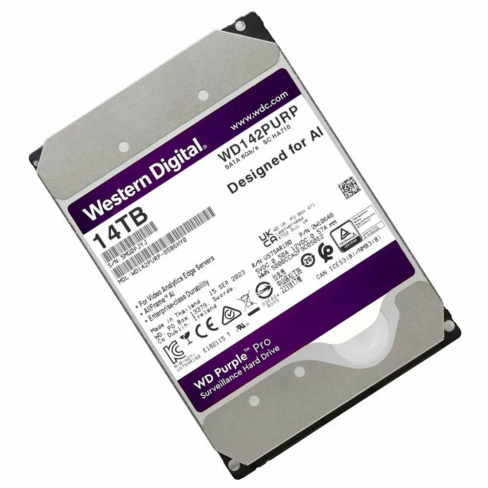 Жесткий диск WD SATA-III 14TB WD142PURP Surveillance Purple Pro (7200rpm) 512Mb 3.5"