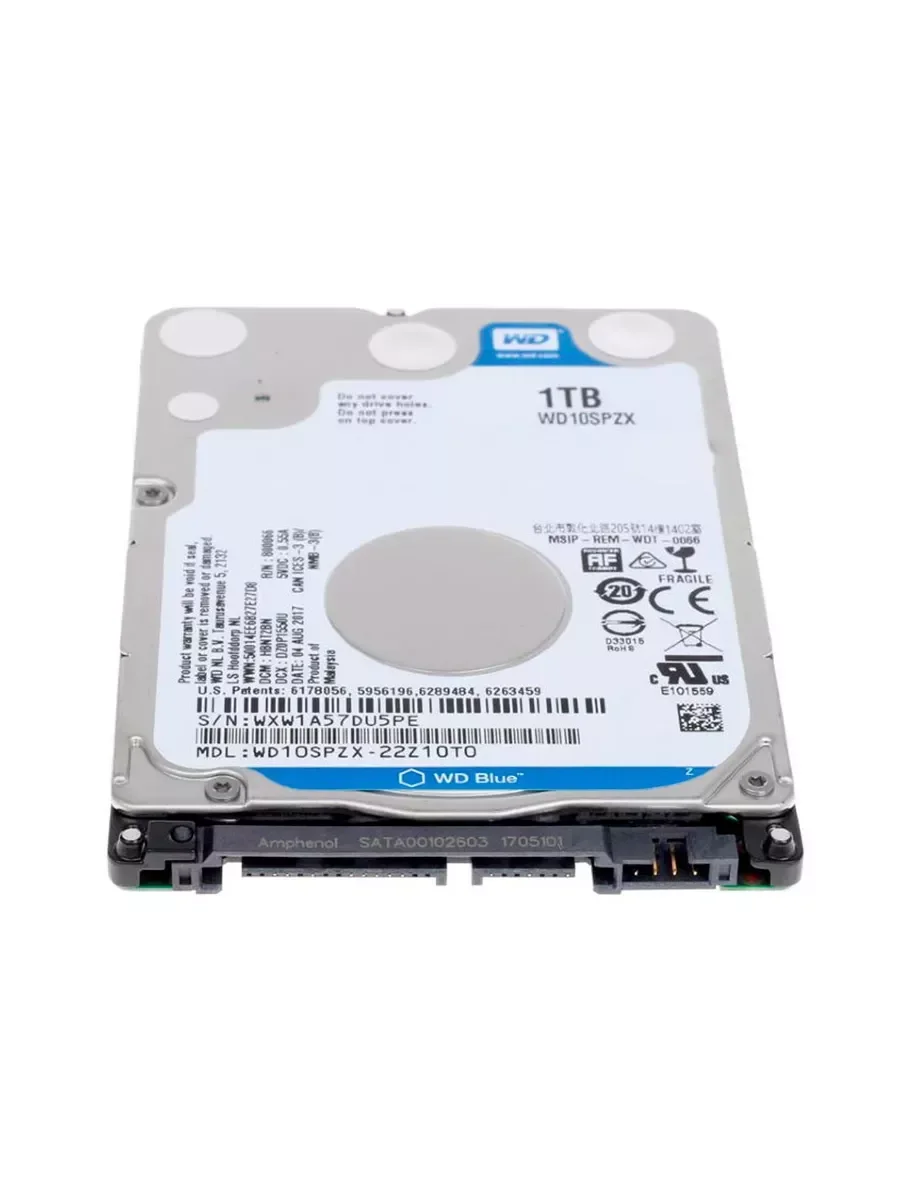 Жесткий диск WD SATA-III 1Tb WD10SPZX Notebook Blue (5400rpm) 128Mb 2.5"