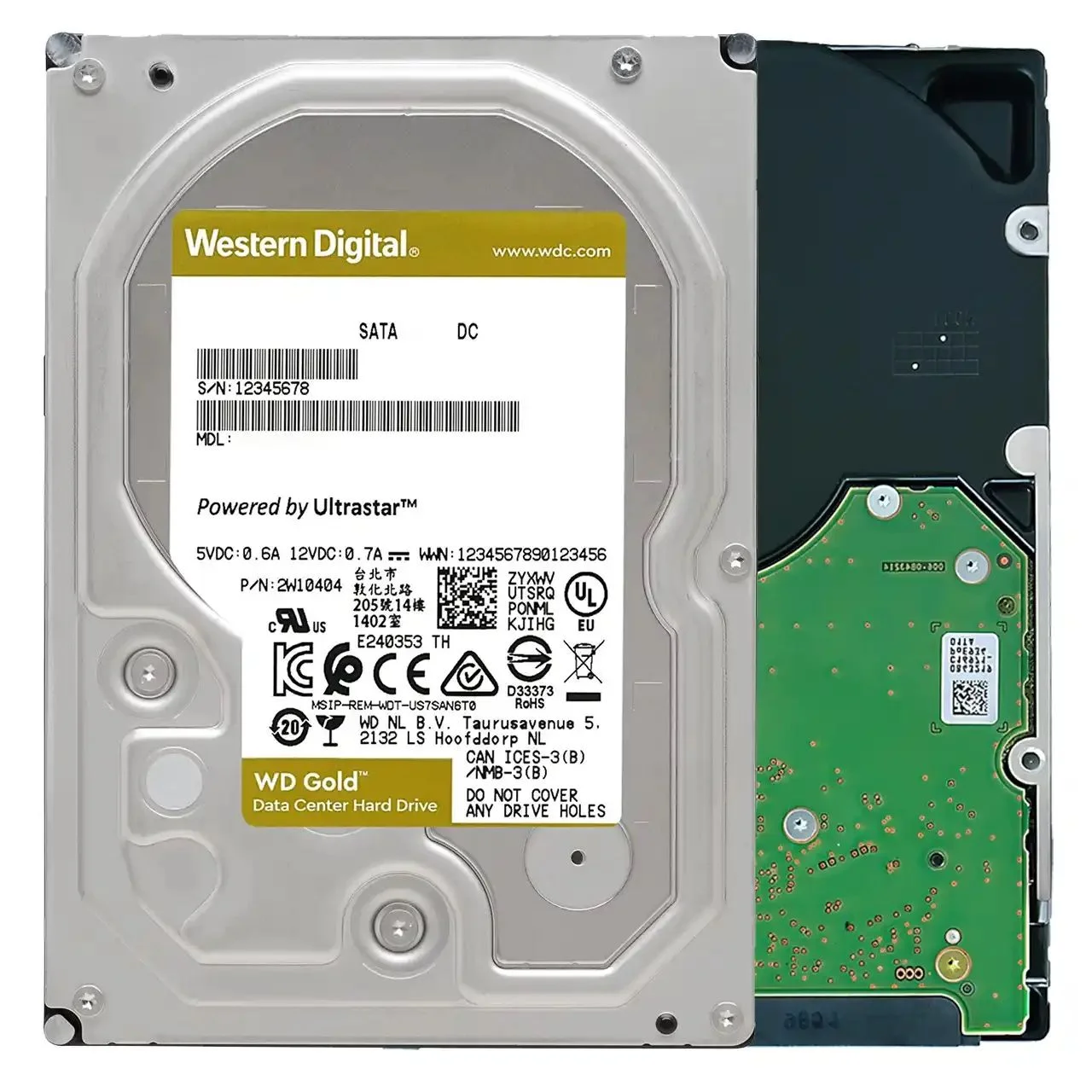 Жесткий диск WD SATA-III 20TB WD202KRYZ Server Gold 512E (7200rpm) 512Mb 3.5"