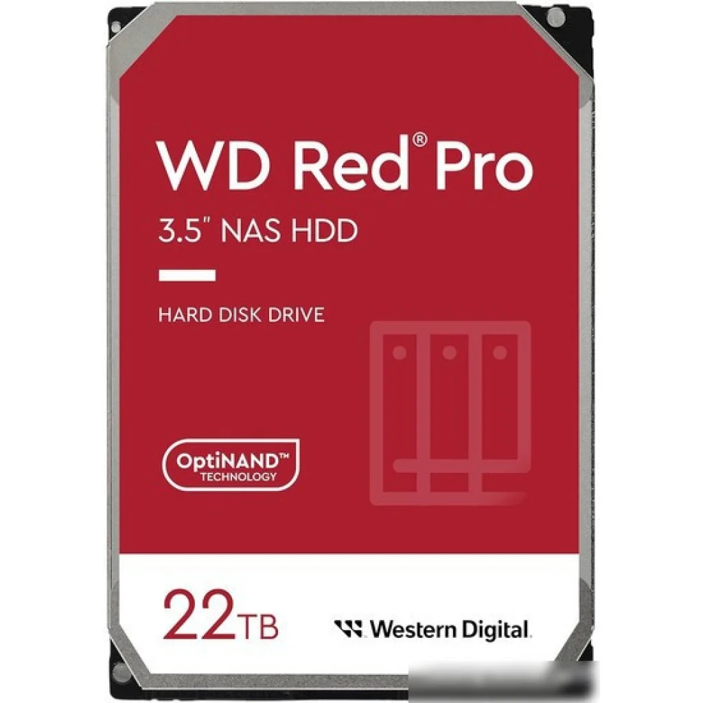 Жесткий диск WD SATA-III 22TB WD221KFGX NAS Red Pro (7200rpm) 512Mb 3.5"