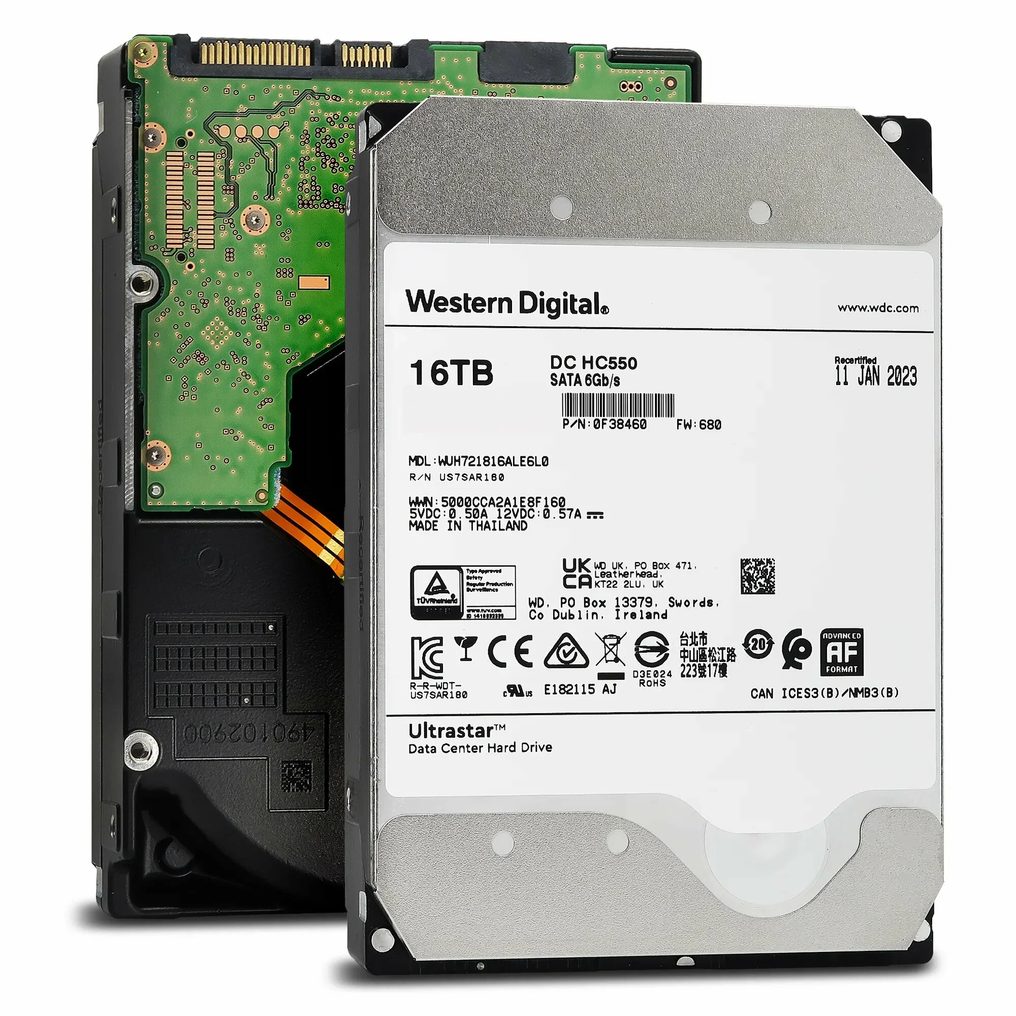Жесткий диск WD SATA-III 26TB 0F65672 WUH722626ALE6L4 Server Ultrastar DC HC590 4KN (7200rpm) 512Mb 3.5"