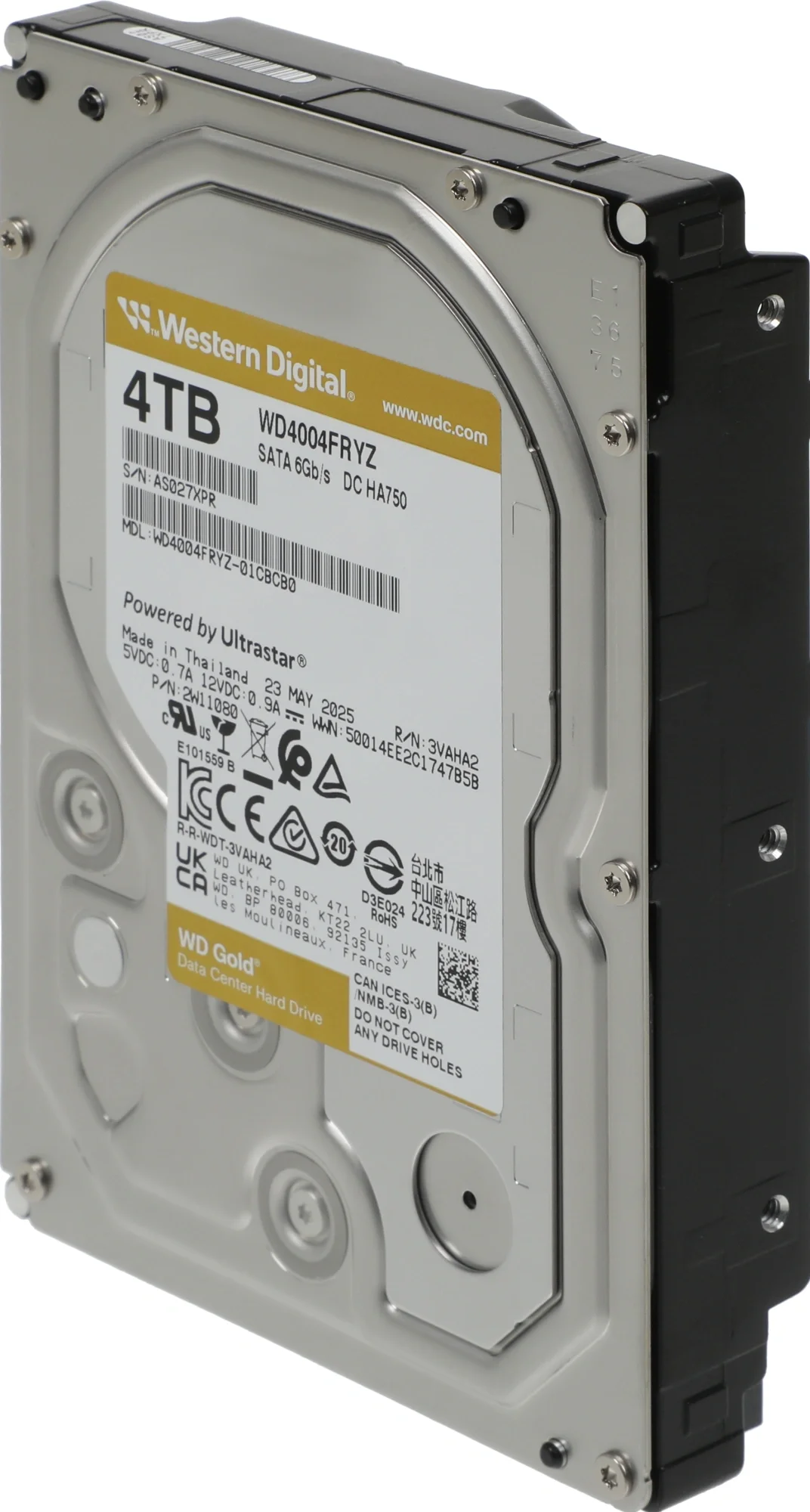 Жесткий диск WD SATA-III 4TB WD4004FRYZ Server Gold 512E (7200rpm) 256Mb 3.5"