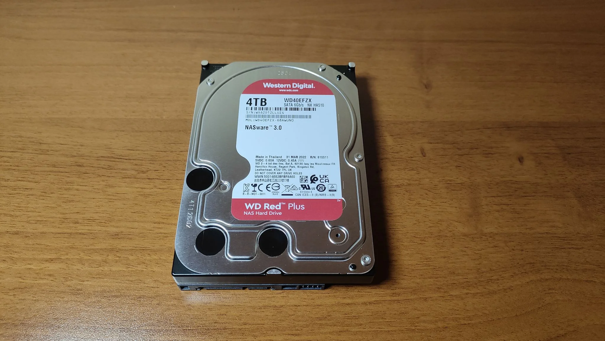 Жесткий диск WD SATA-III 4TB WD40EFPX NAS Red Plus (5400rpm) 256Mb 3.5"