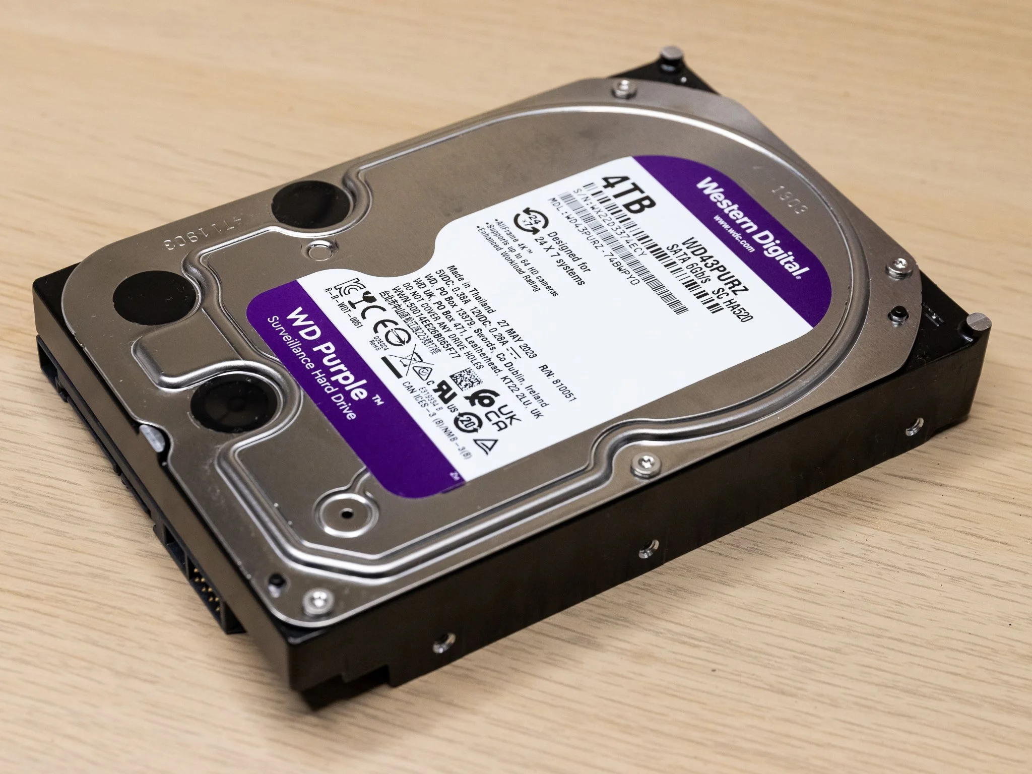 Жесткий диск WD SATA-III 4TB WD43PURZ Surveillance Purple (5400rpm) 256Mb 3.5"