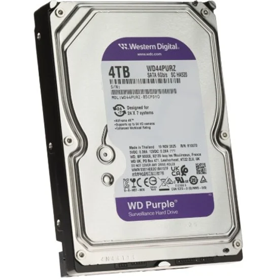 Жесткий диск WD SATA-III 4TB WD44PURZ Surveillance Purple (5400rpm) 128Mb 3.5"