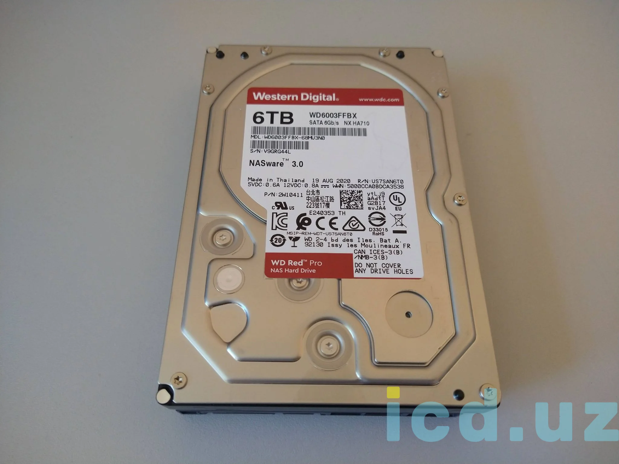 Жесткий диск WD SATA-III 6TB WD6005FFBX NAS Red Pro (7200rpm) 256Mb 3.5"