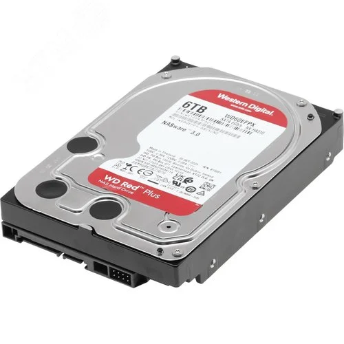 Жесткий диск WD SATA-III 6TB WD60EFPX NAS Red Plus (5400rpm) 256Mb 3.5"