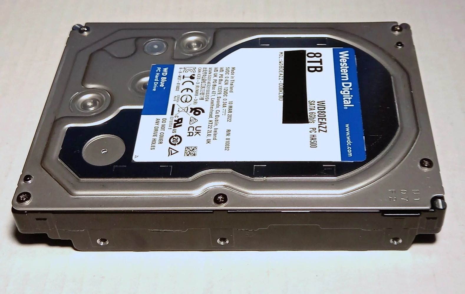 Жесткий диск WD SATA-III 8TB WD80EAAZ Desktop Blue (5640rpm) 256Mb 3.5"