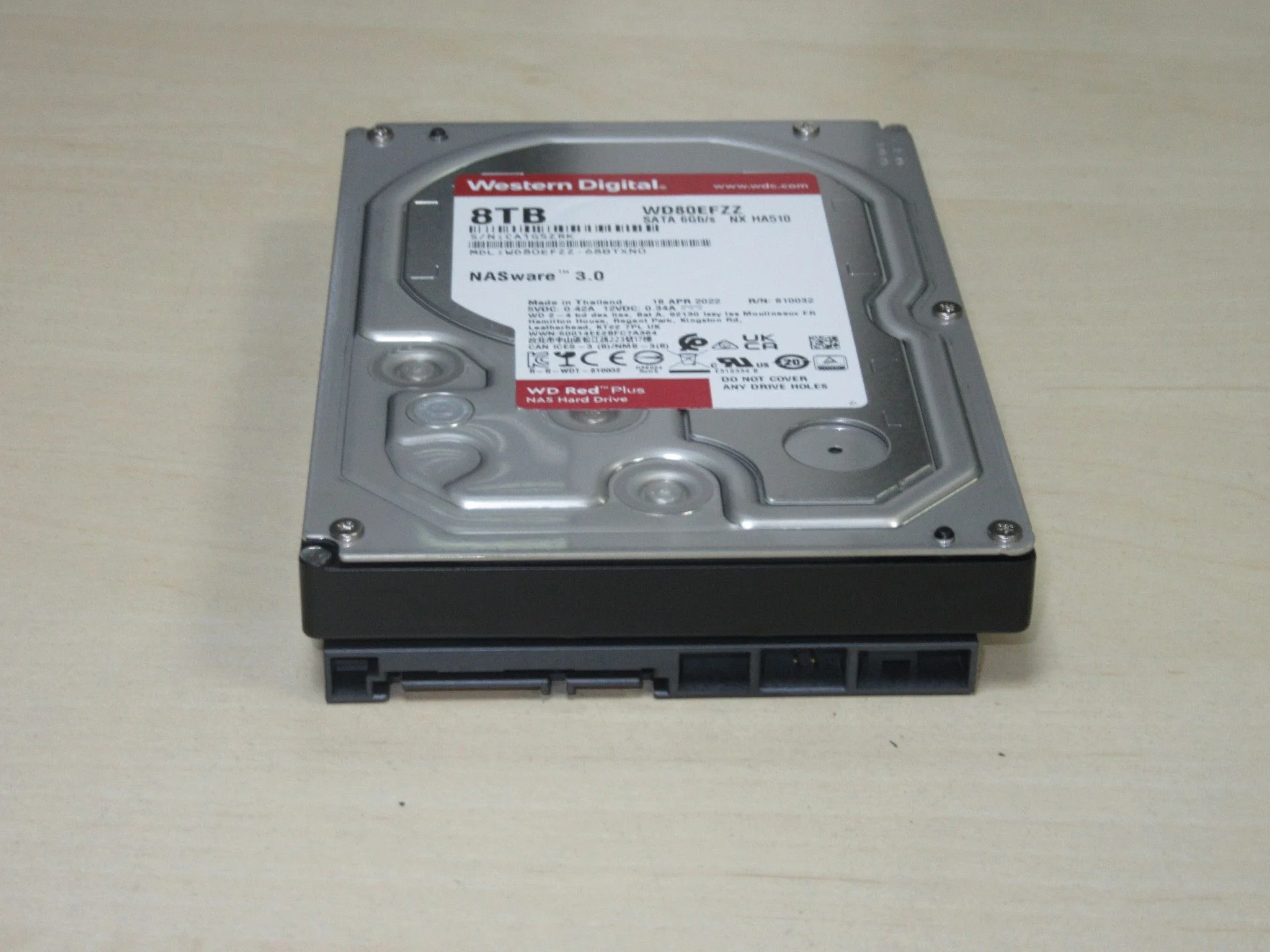 Жесткий диск WD SATA-III 8TB WD80EFPX NAS Red Plus (5640rpm) 256Mb 3.5"