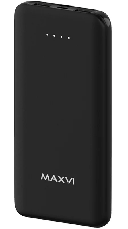 Внешний аккумулятор Maxvi PB10-11 10000 мАч blue 3A, встроенные кабели USB A/Type-C/Lightning