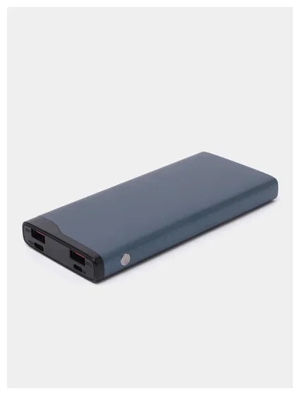 Внешний аккумулятор OLMIO QL-10, 10000mAh, 22.5W, QuickCharge3.0/PowerDelivery, LCD, голубой