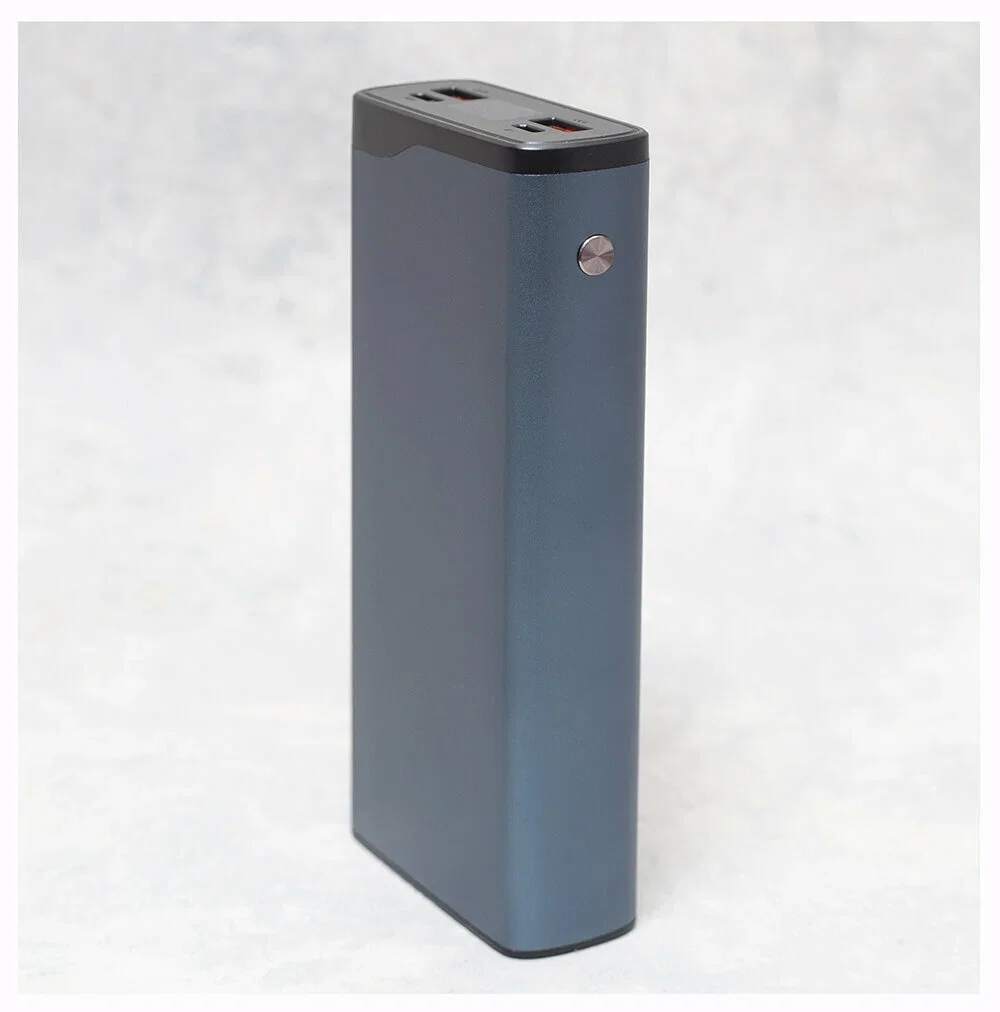 Внешний аккумулятор OLMIO QL-20, 20000mAh, 22.5W, QuickCharge3.0/PowerDelivery, LCD, голубой