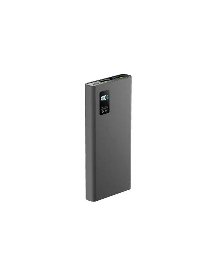 Внешний аккумулятор OLMIO QR-10, 10000mAh, 22.5W, QuickCharge3.0/PowerDelivery, LCD, серый
