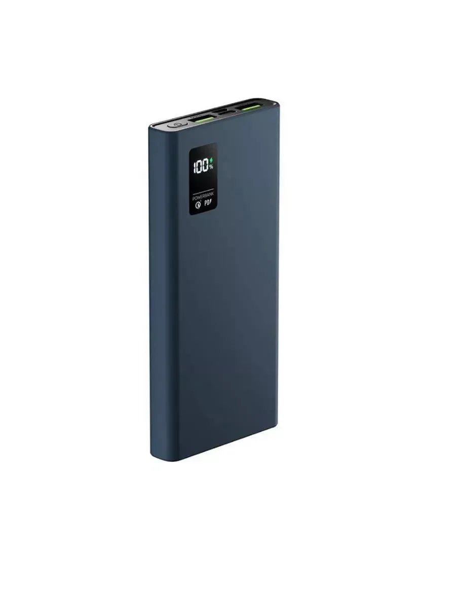 Внешний аккумулятор OLMIO QR-10, 10000mAh, 22.5W, QuickCharge3.0/PowerDelivery, LCD, серый