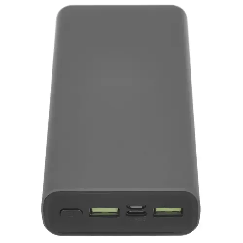 Внешний аккумулятор OLMIO QR-30, 30000mAh, 22.5W, QuickCharge3.0/PowerDelivery, LCD, серый