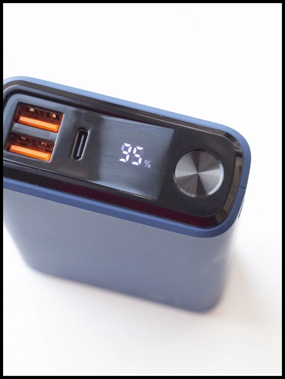 Внешний аккумулятор OLMIO QS-30, 30000mAh, 22.5W, QuickCharge3.0/PowerDelivery, LCD, темно-синий