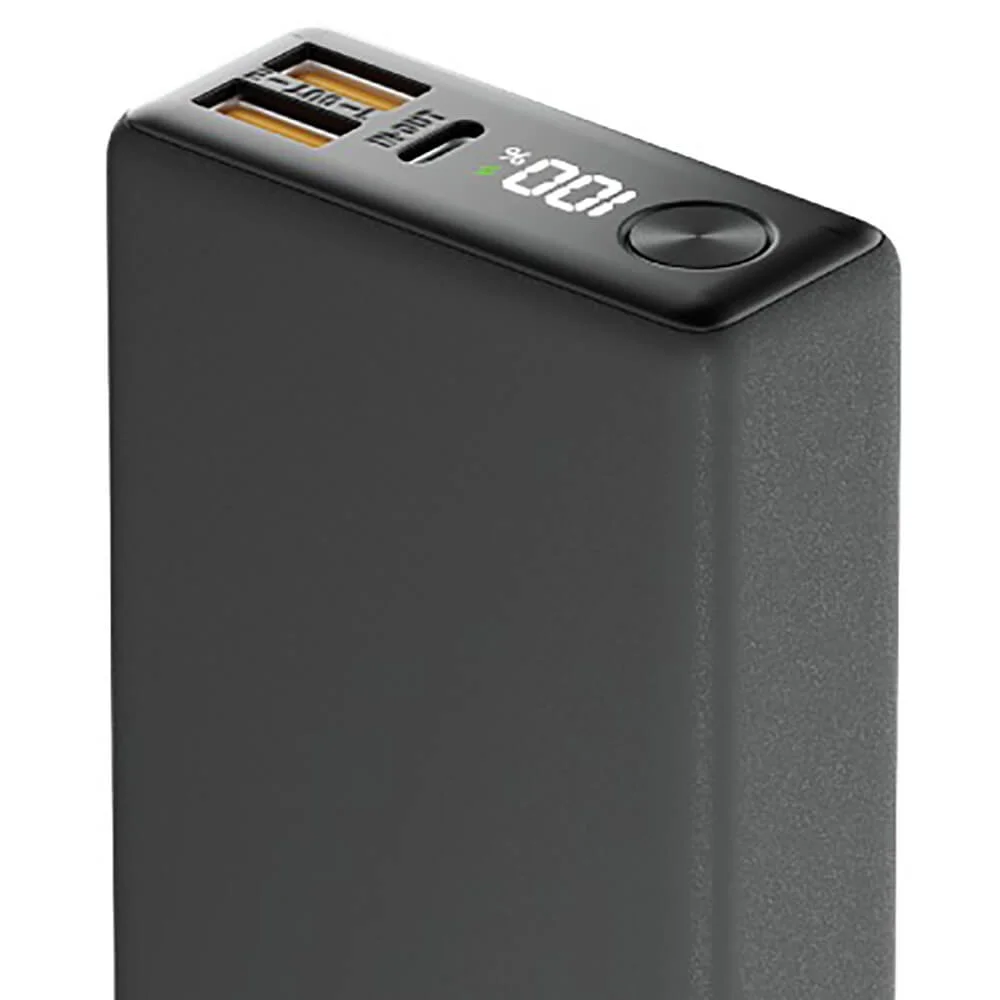 Внешний аккумулятор OLMIO QX-10, 10000mAh, 22.5W, QuickCharge3.0/PowerDelivery, LCD, графитовый