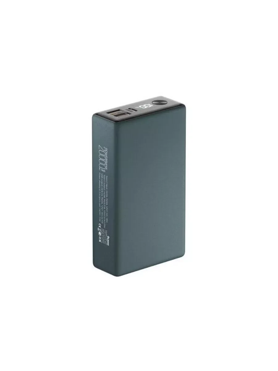 Внешний аккумулятор OLMIO QX-10, 10000mAh, 22.5W, QuickCharge3.0/PowerDelivery, LCD, графитовый
